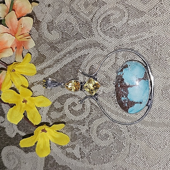 N3w African turquoise pendant - Picture 2 of 8